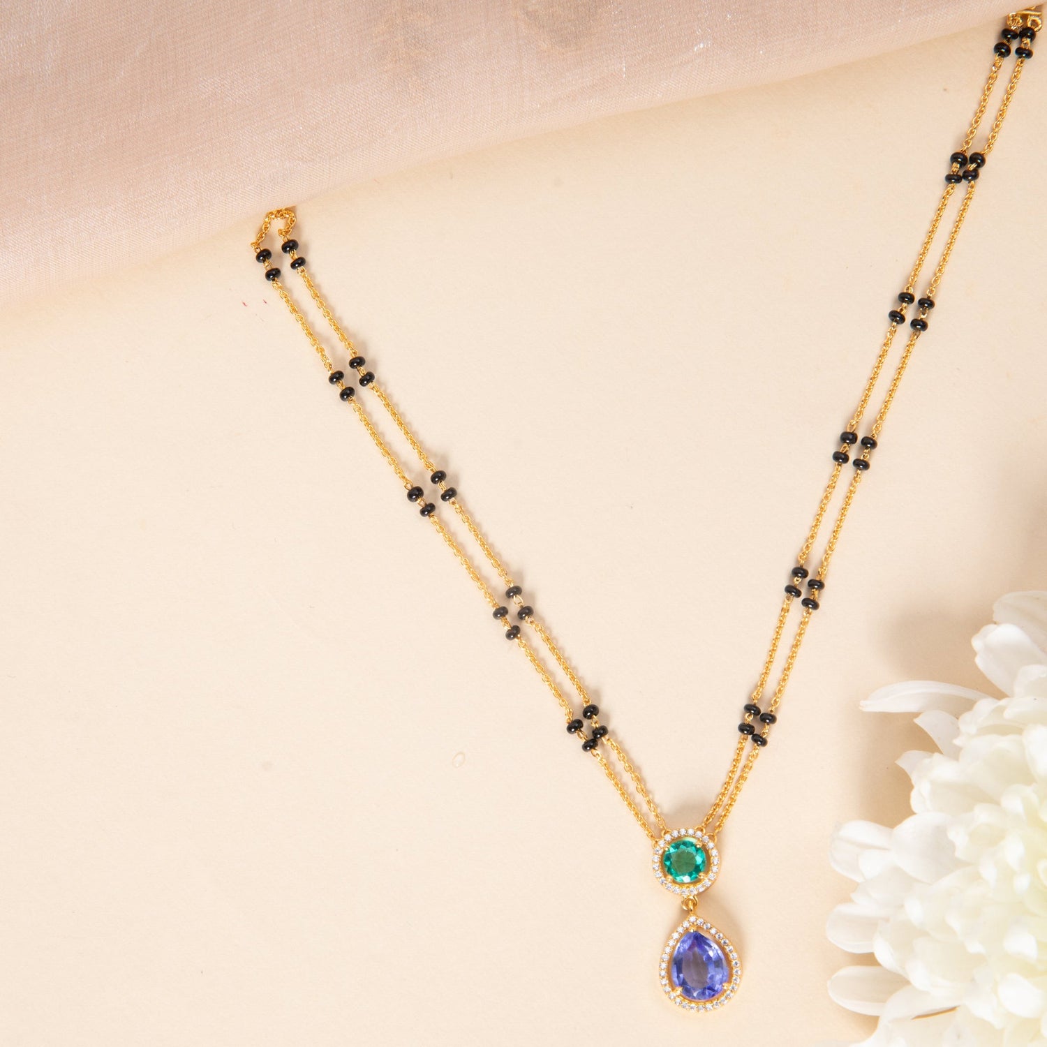 Necklace Siena CZ Silver Mangalsutra