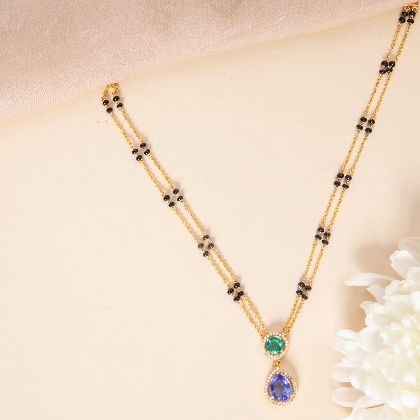 Siena CZ Silver Mangalsutra