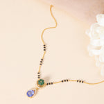 Necklace Dewy Peridot CZ Silver Mangalsutra