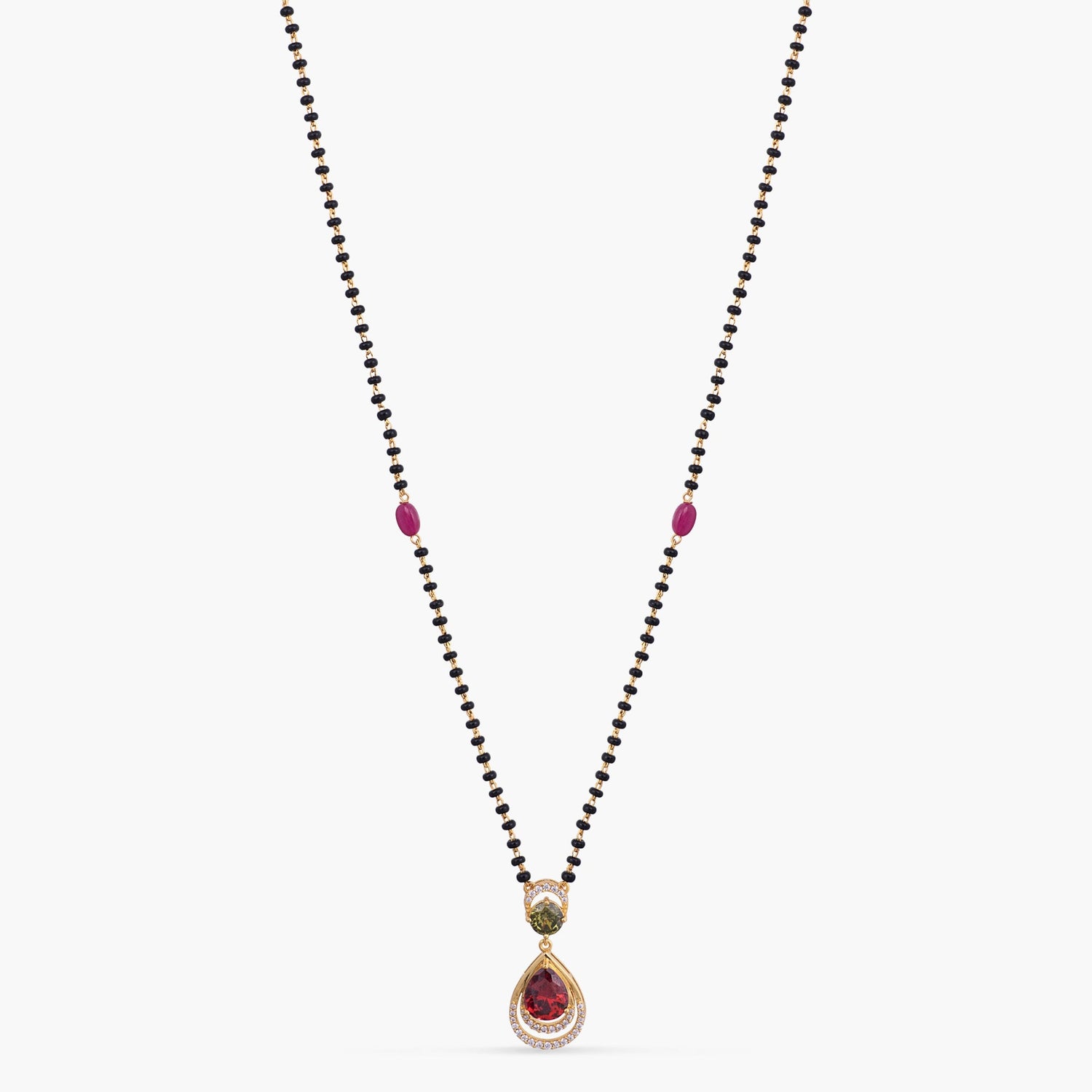 Prism Bloom CZ Silver Mangalsutra