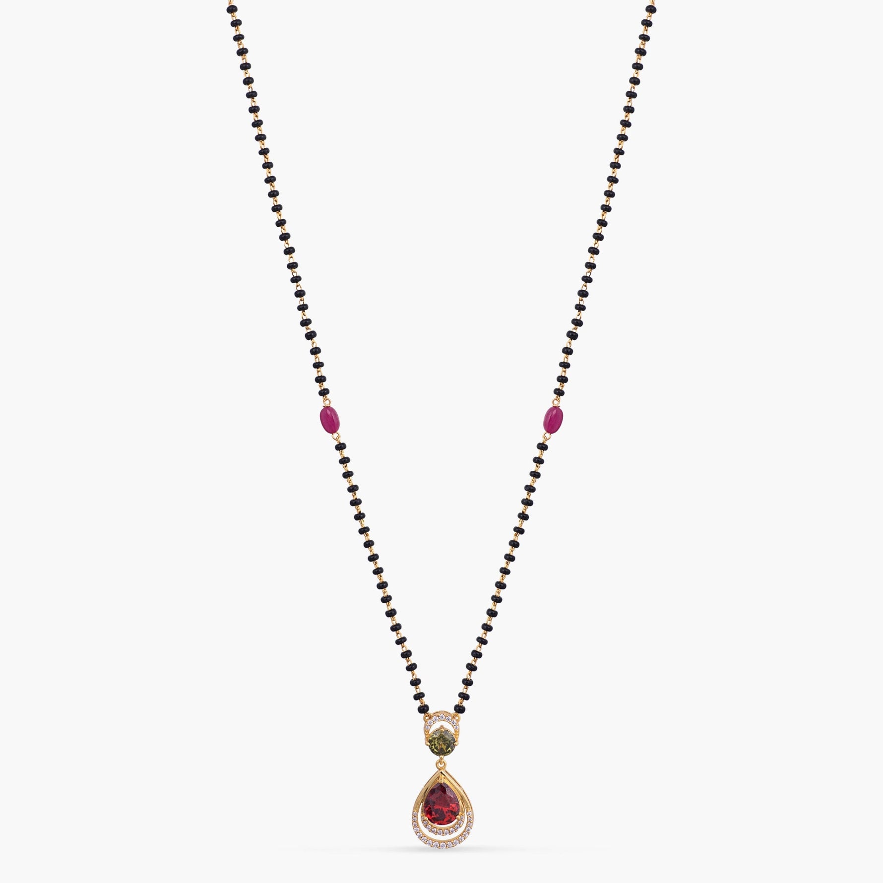 Prism Bloom CZ Silver Mangalsutra