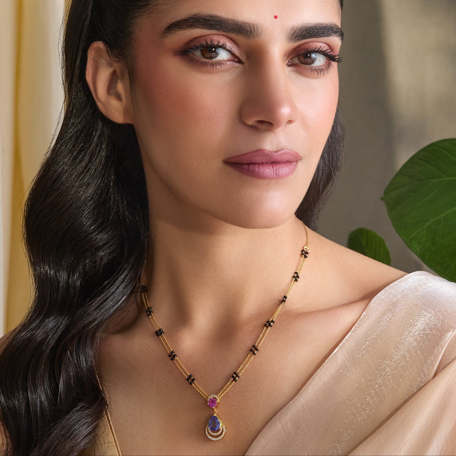 Spring Bloom CZ Silver Mangalsutra