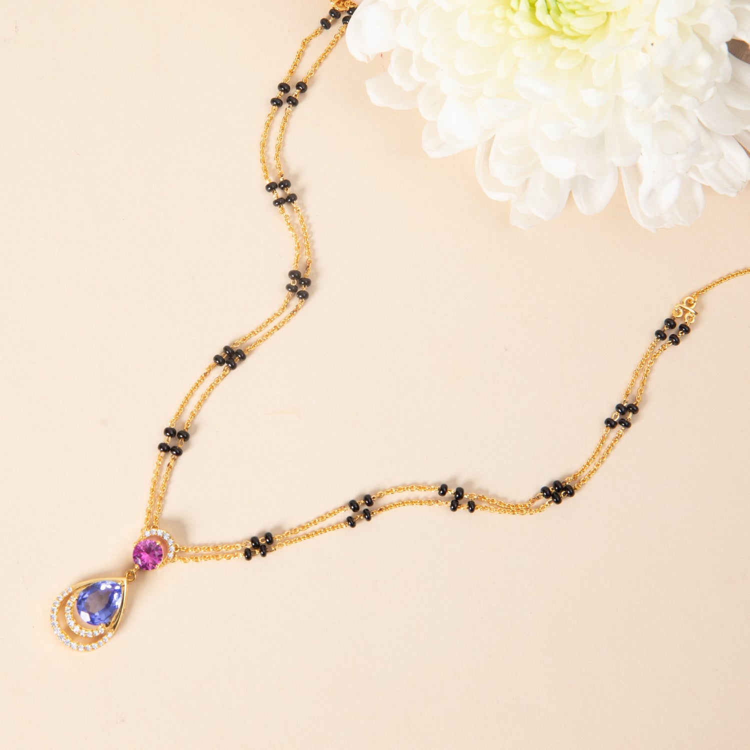 Necklace Spring Bloom CZ Silver Mangalsutra
