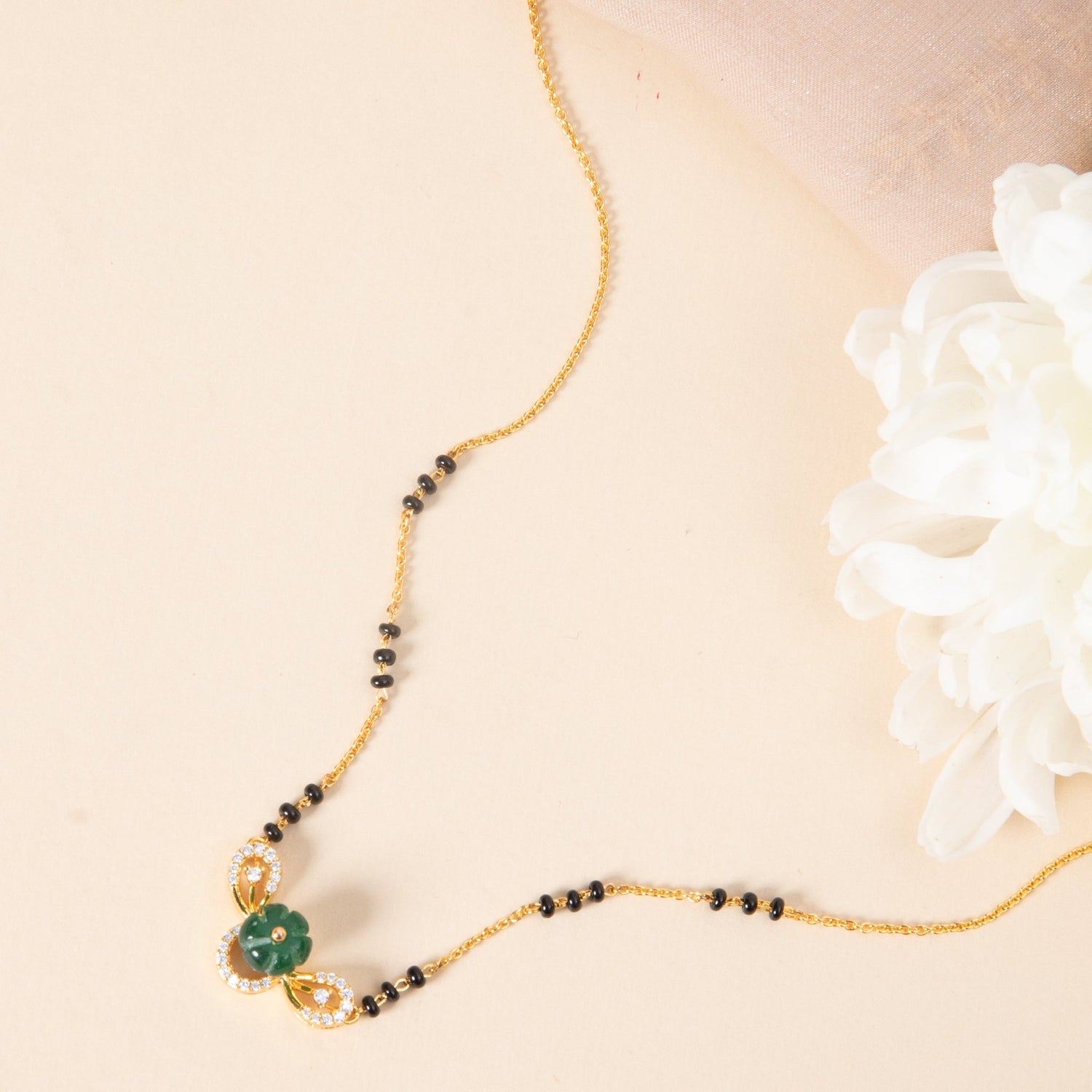 Necklace Minimalist CZ Silver Mangalsutra