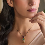 Necklace Royal Cascade CZ Silver Mangalsutra