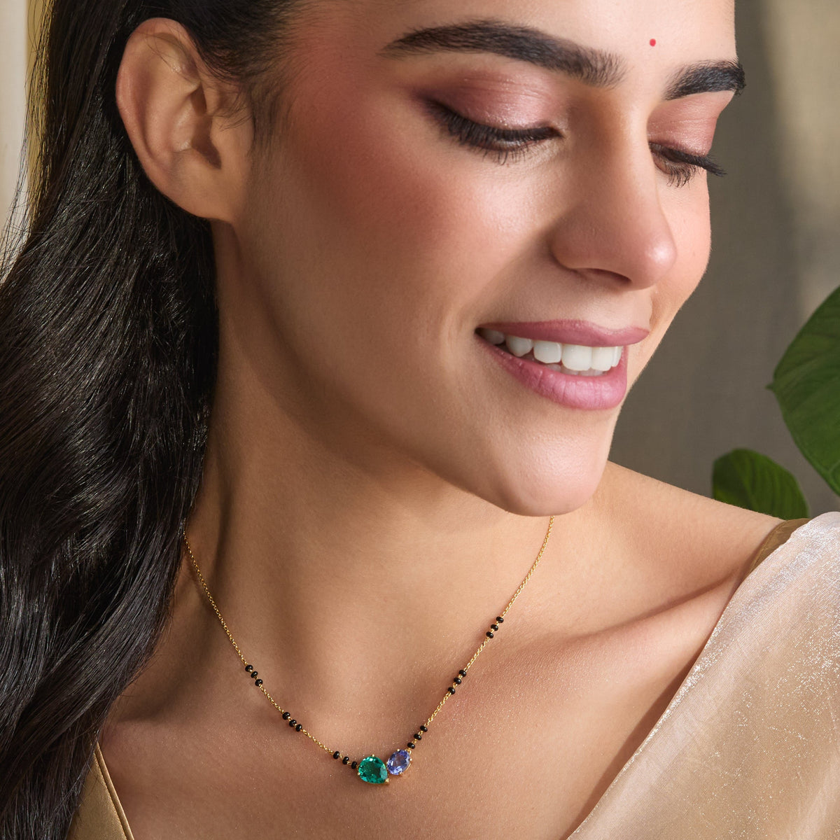 Toi Et Moi CZ Silver Mangalsutra