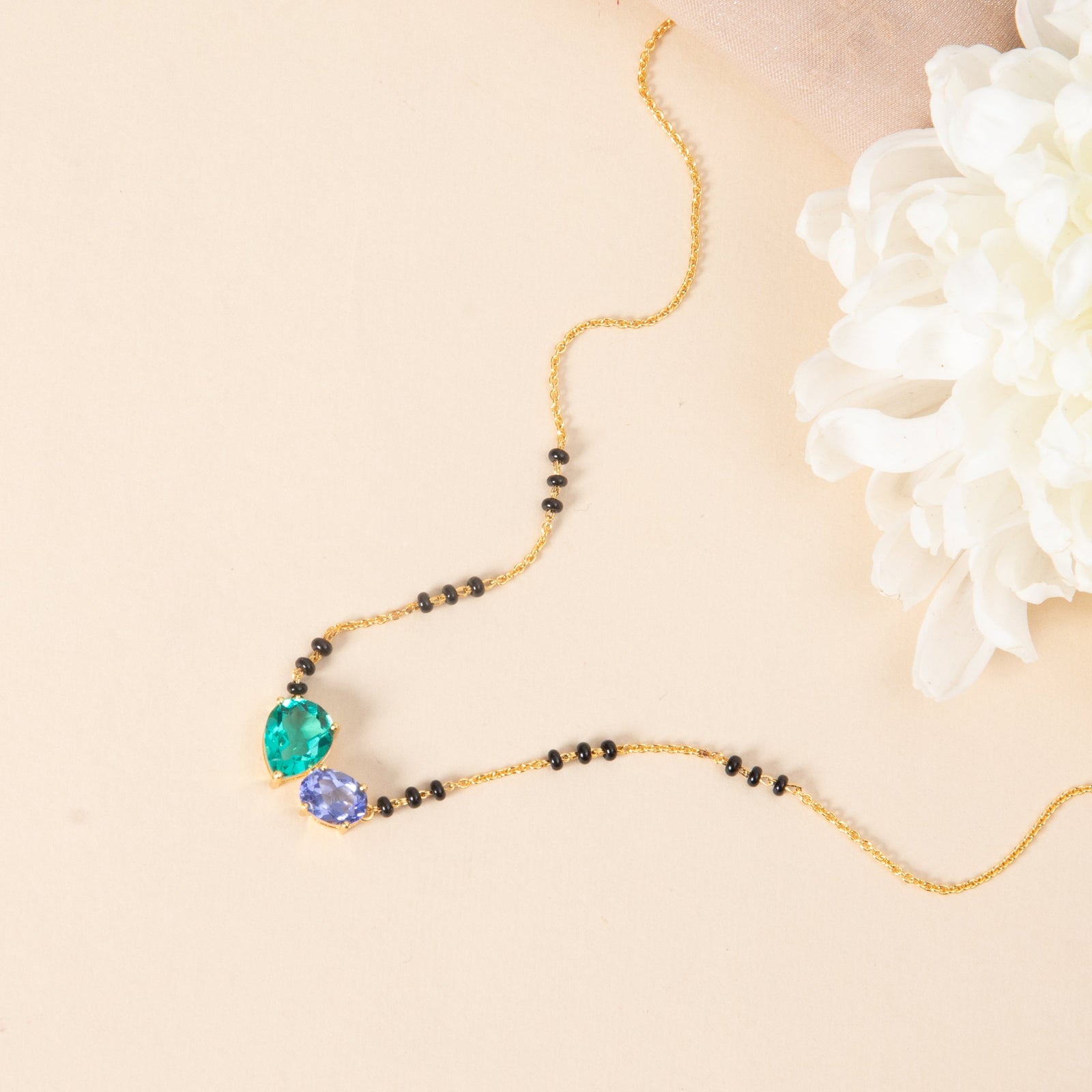 Toi Et Moi CZ Silver Mangalsutra