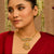 Hartalika Lakshmi CZ Silver Necklace