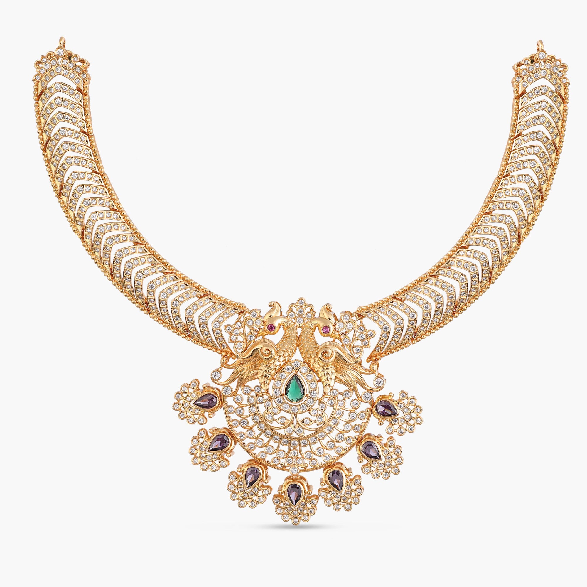 Nayira CZ Silver Necklace