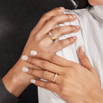 Finger Ring Classic Love CZ Silver Couple Rings