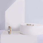 Finger Ring Linked Hearts CZ Silver Couple Rings