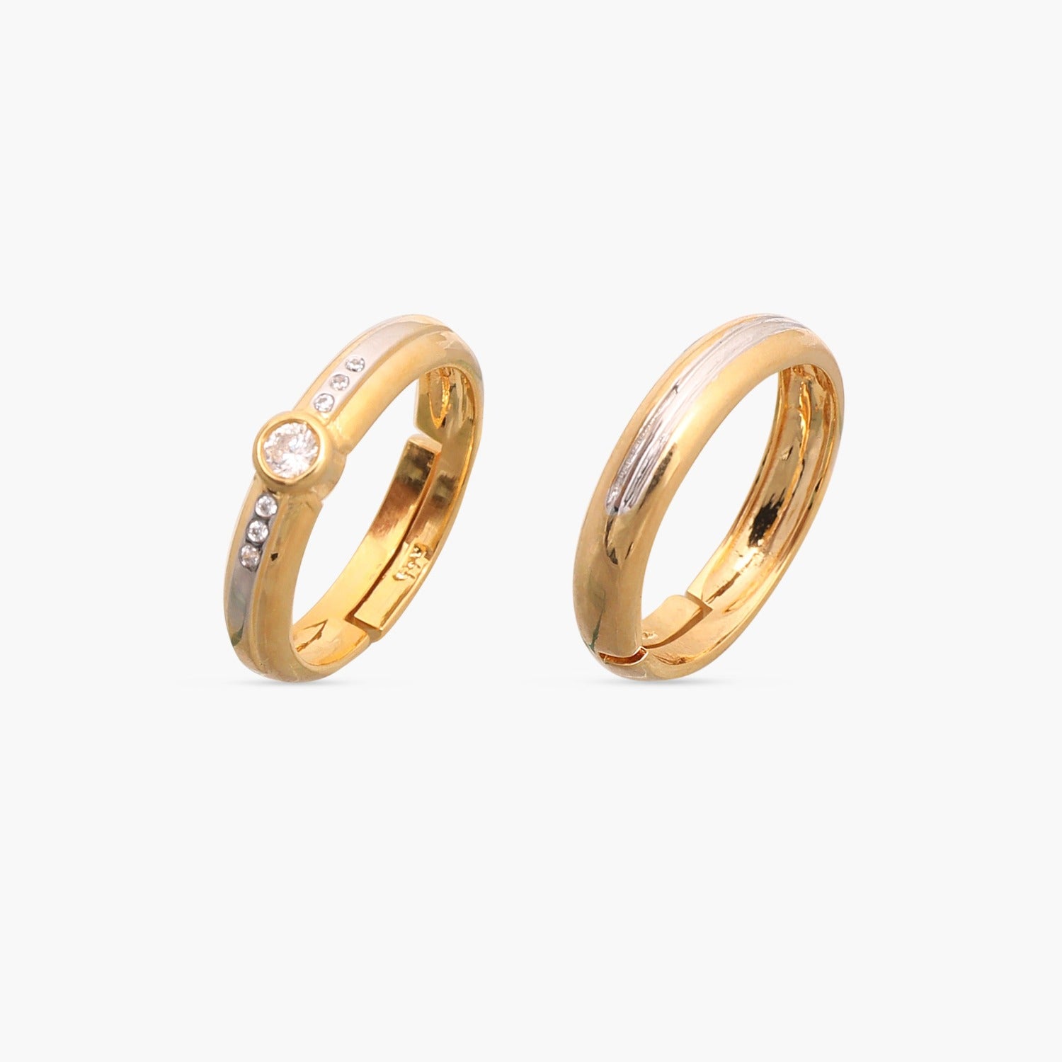 Finger Ring Twin Spirits CZ Silver Couple Rings