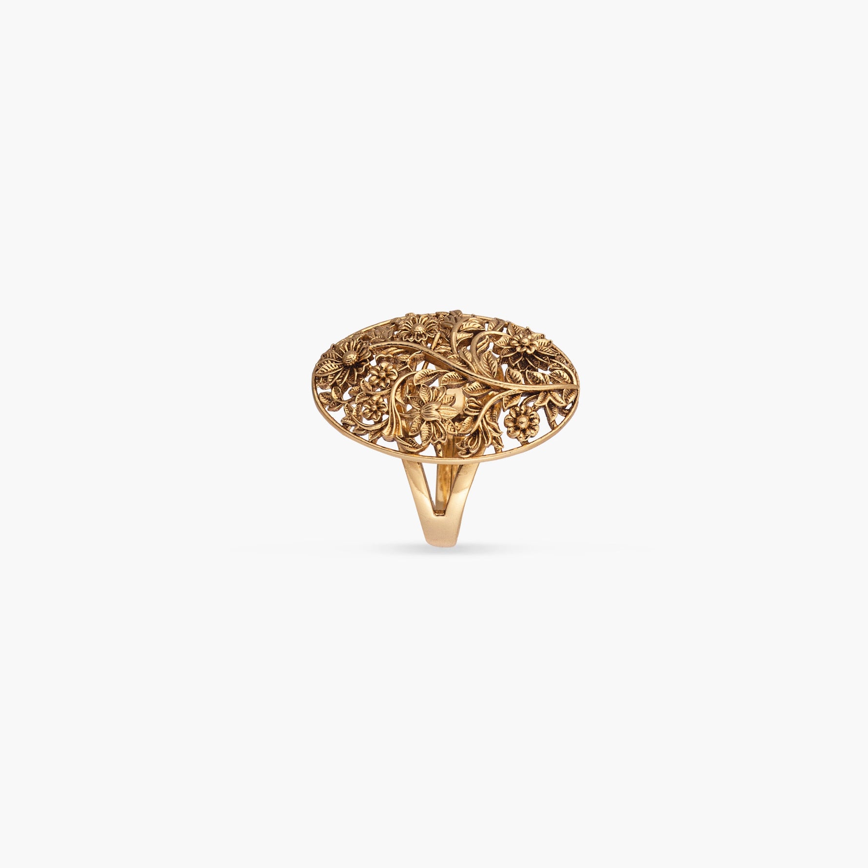 Finger Ring Kusuma Antique Silver Ring