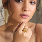 Finger Ring Pushpa Antique Silver Ring
