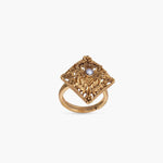 Finger Ring Pushpa Antique Silver Ring