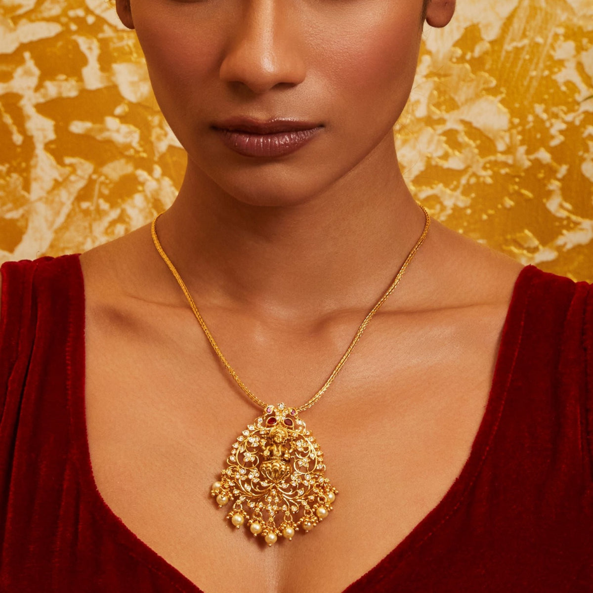 Abundance Temple Silver Pendant Necklace