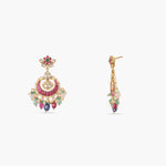 Earrings Elegant Jadau Blossom Silver Chandbali Earrings