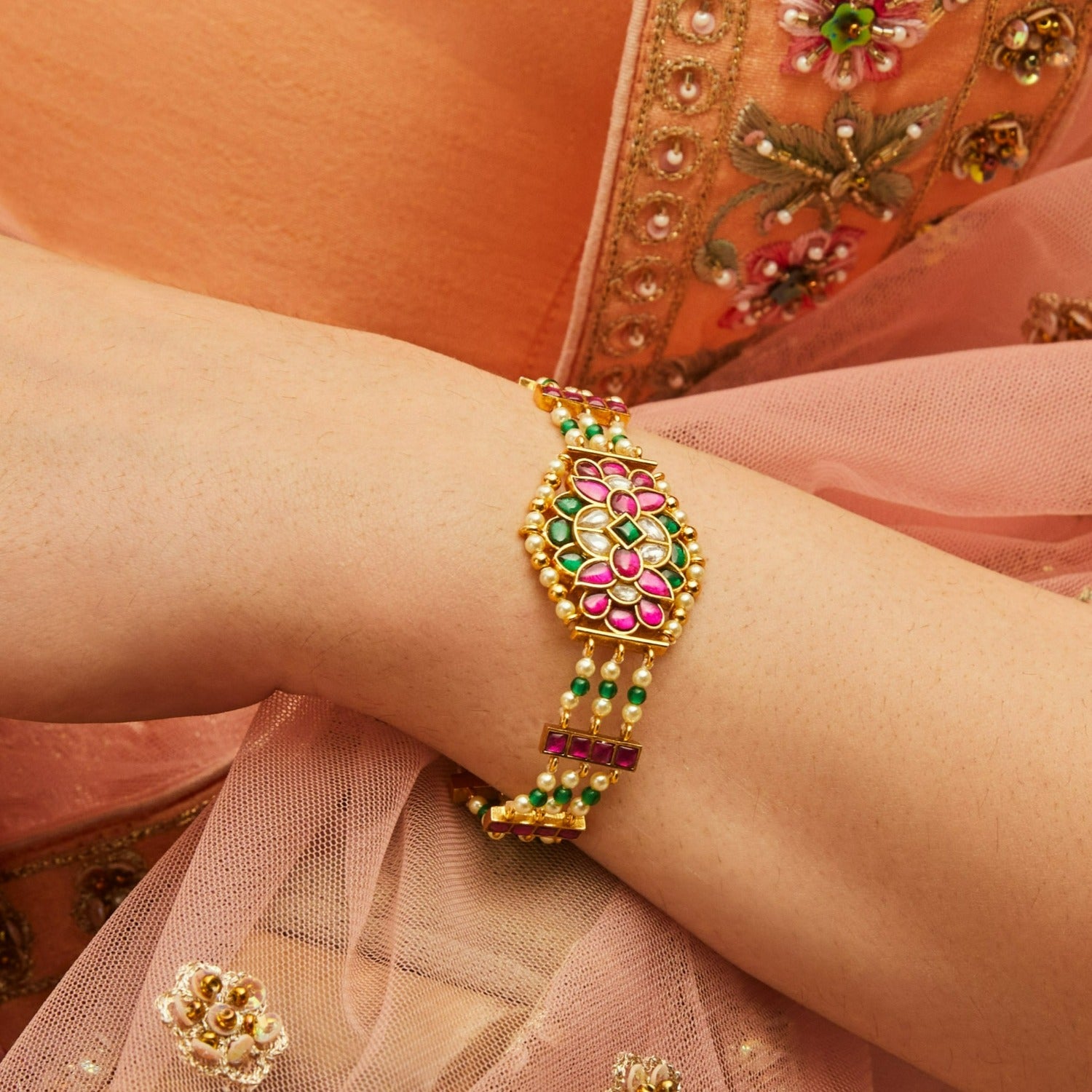 Bracelet Sringar Heritage Jadau Silver Bracelet