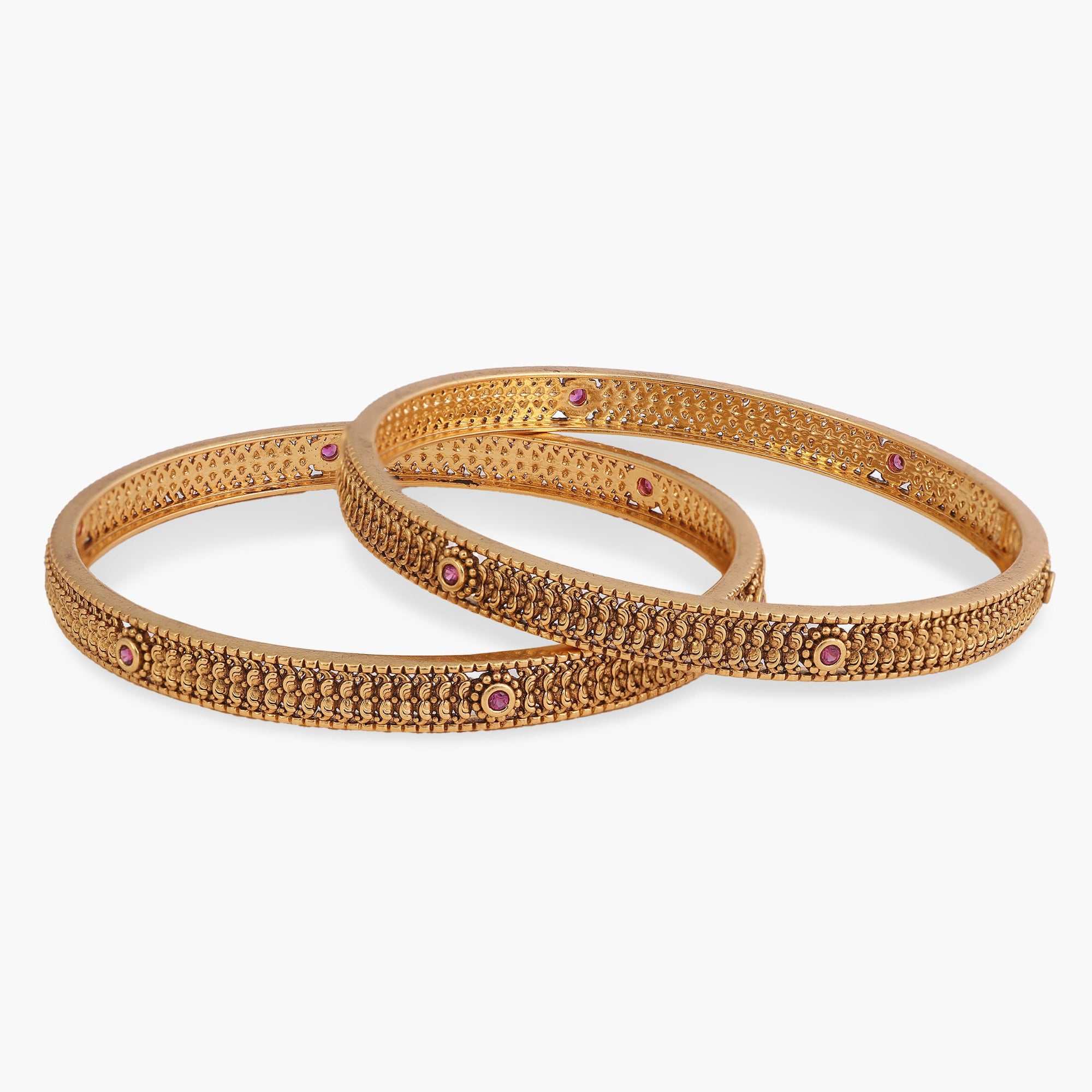 Thamarai Traditional Antique Silver Bangles