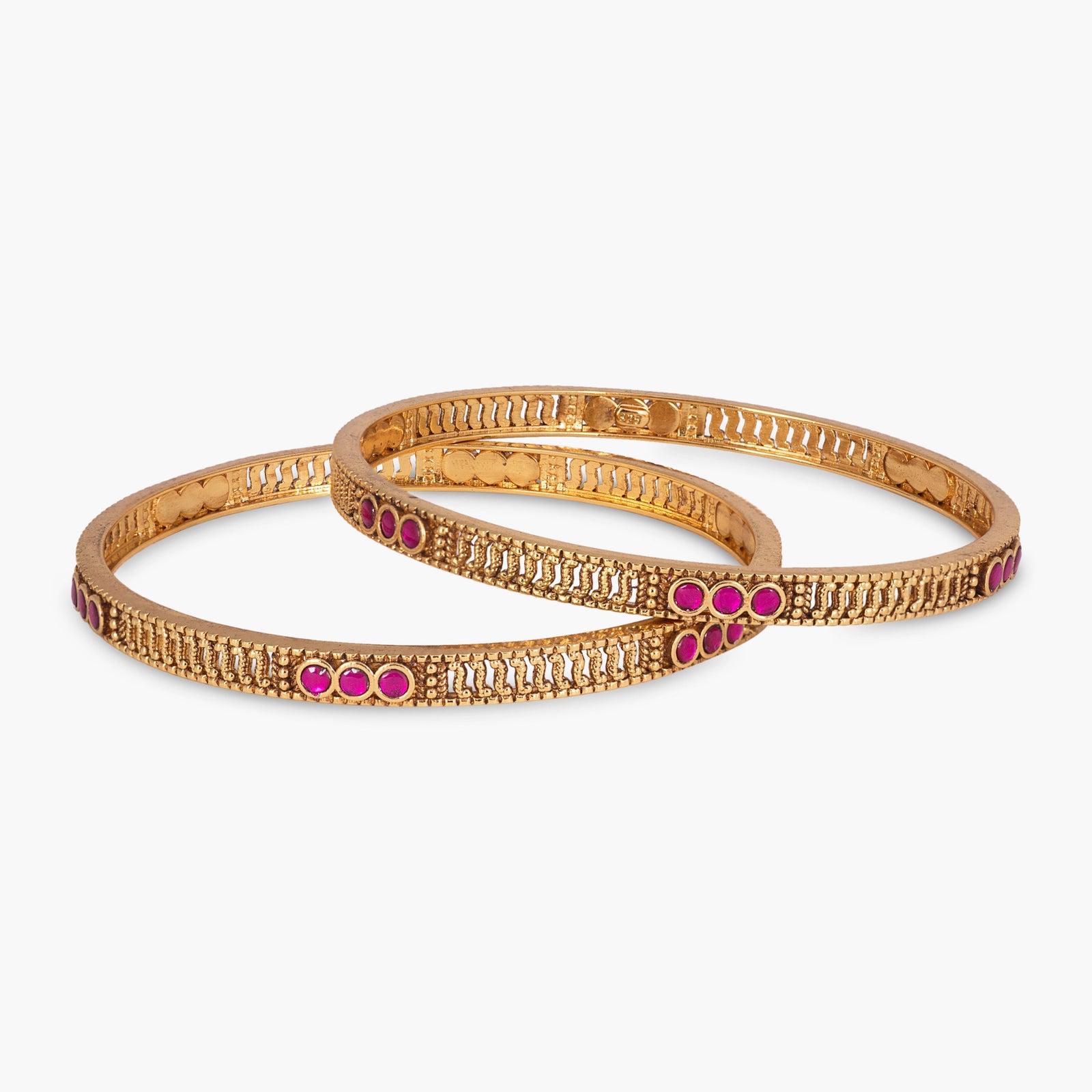 Nila Antique Silver Bangles