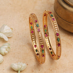 Bangle Regal Bloom Kempu Antique Bangles