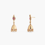 Earrings Diya Antique Silver Jhumka Earrings