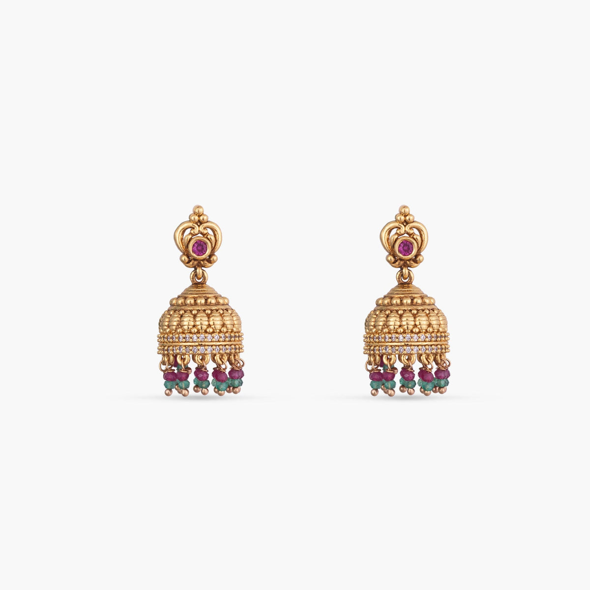 Lalitha Antique Silver Jhumka Earrings