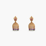 Earrings Lalitha Antique Silver Jhumka Earrings