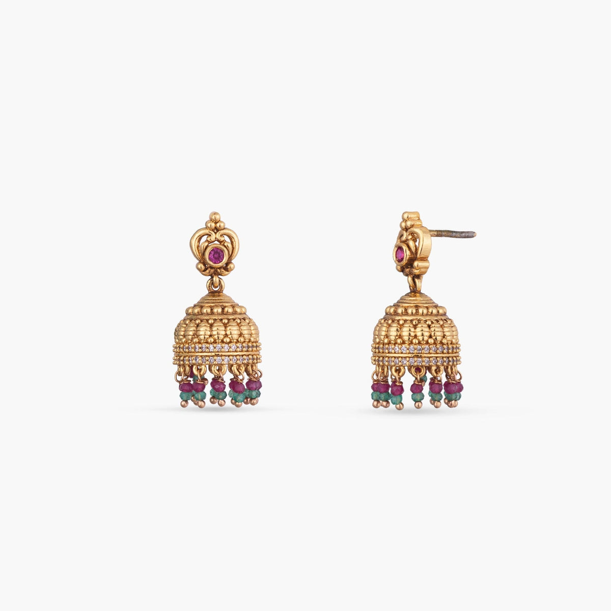 Earrings Lalitha Antique Silver Jhumka Earrings