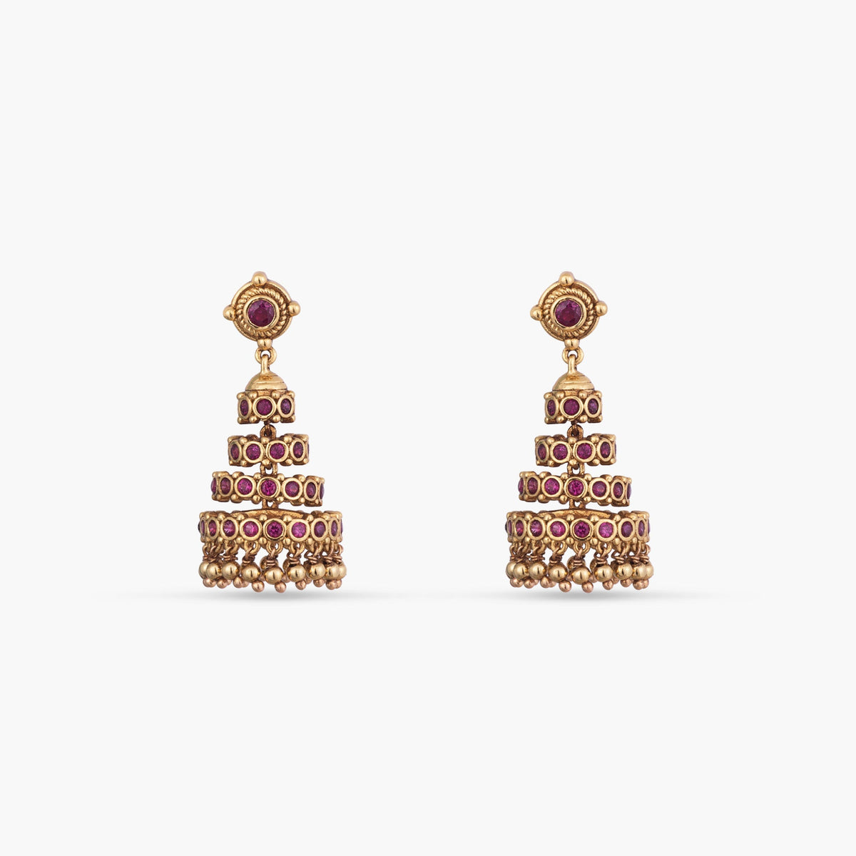 Chandrika Antique Silver Jhumka Earrings