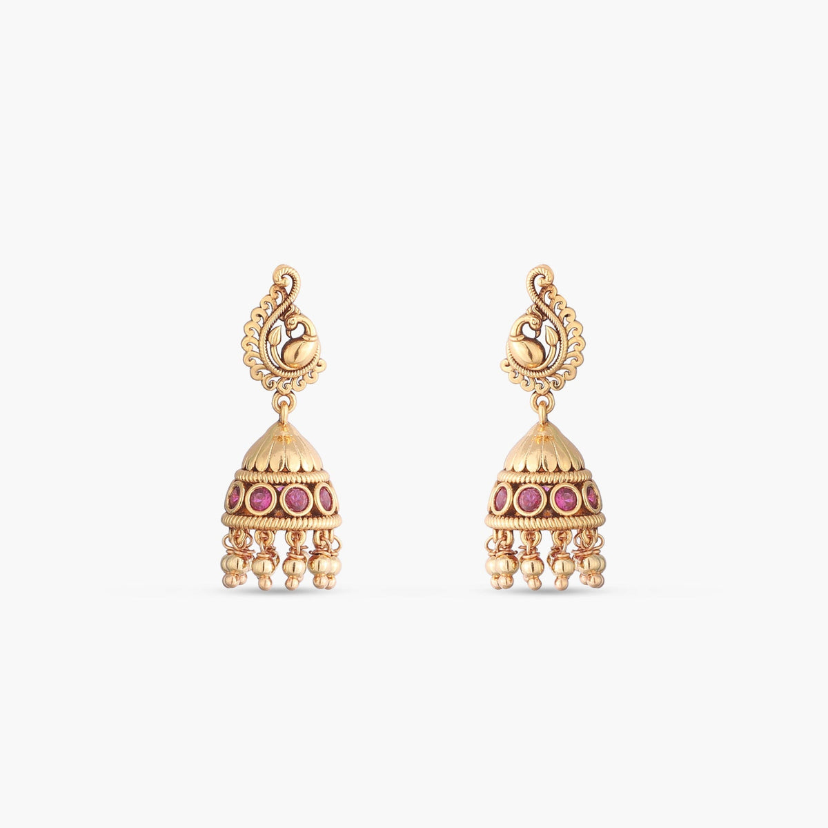 Navil Traditional Silver Jhumka Earrings