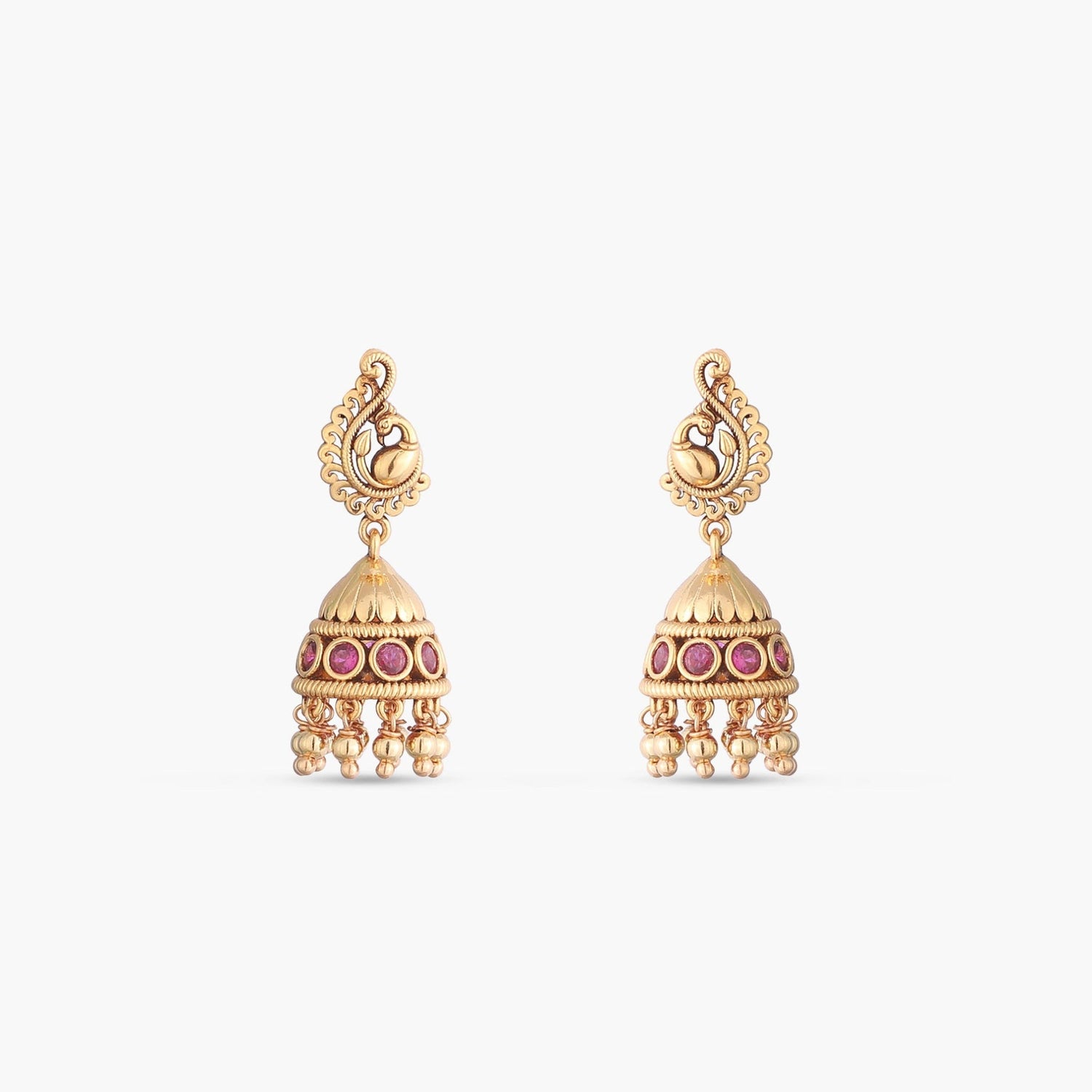 Earrings Navil Traditional Silver Jhumka Earrings