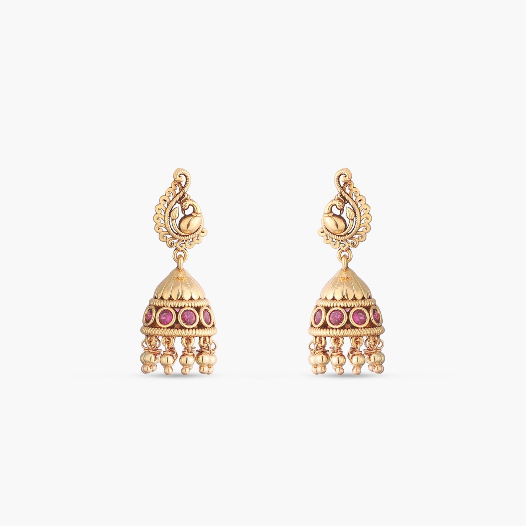 Earrings Navil Traditional Silver Jhumka Earrings
