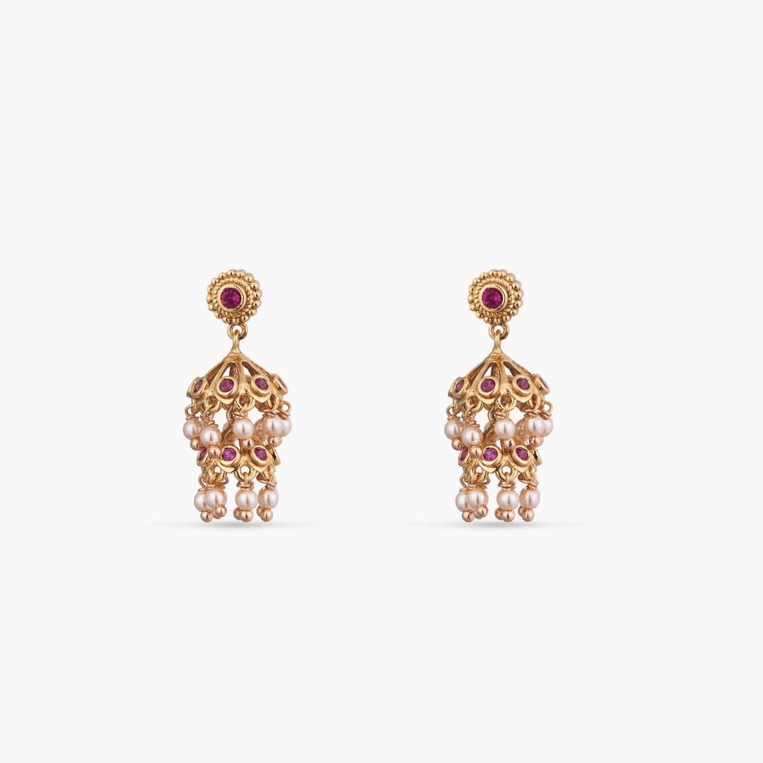 Earrings Madhavi Antique Silver Jhumka Earrings