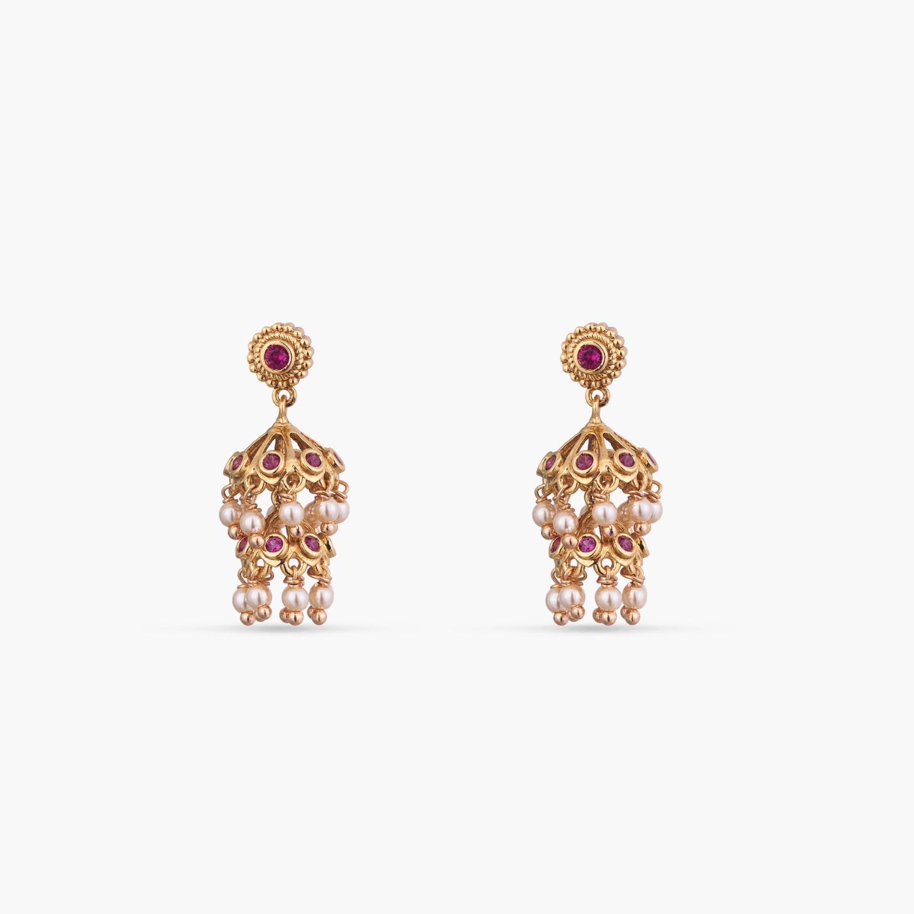Earrings Madhavi Antique Silver Jhumka Earrings