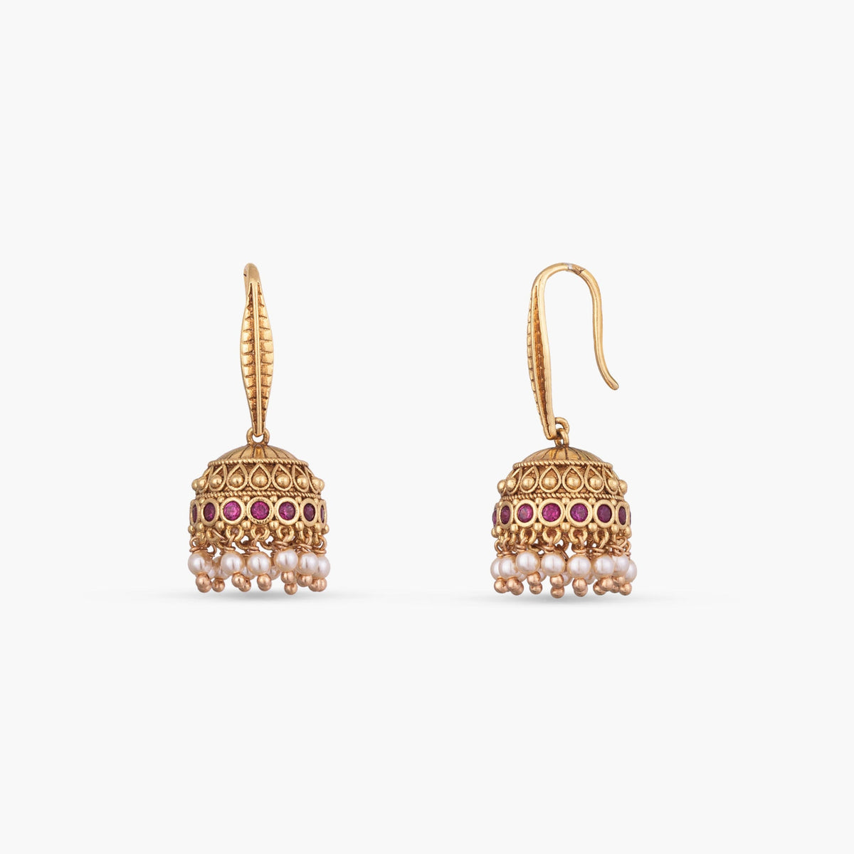 Priya Antique Silver Jhumka Earrings