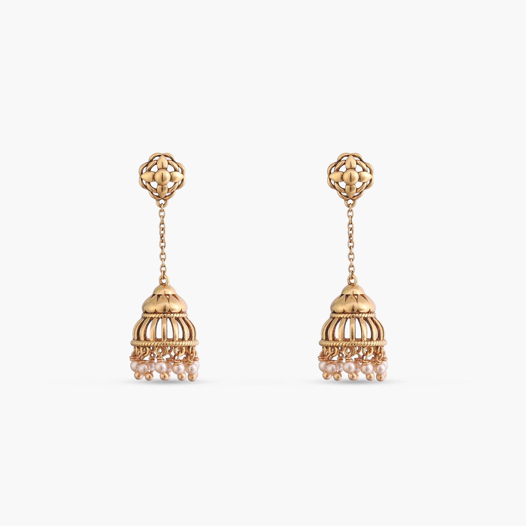 Earrings Basra Antique Jhumka Silver Earrings