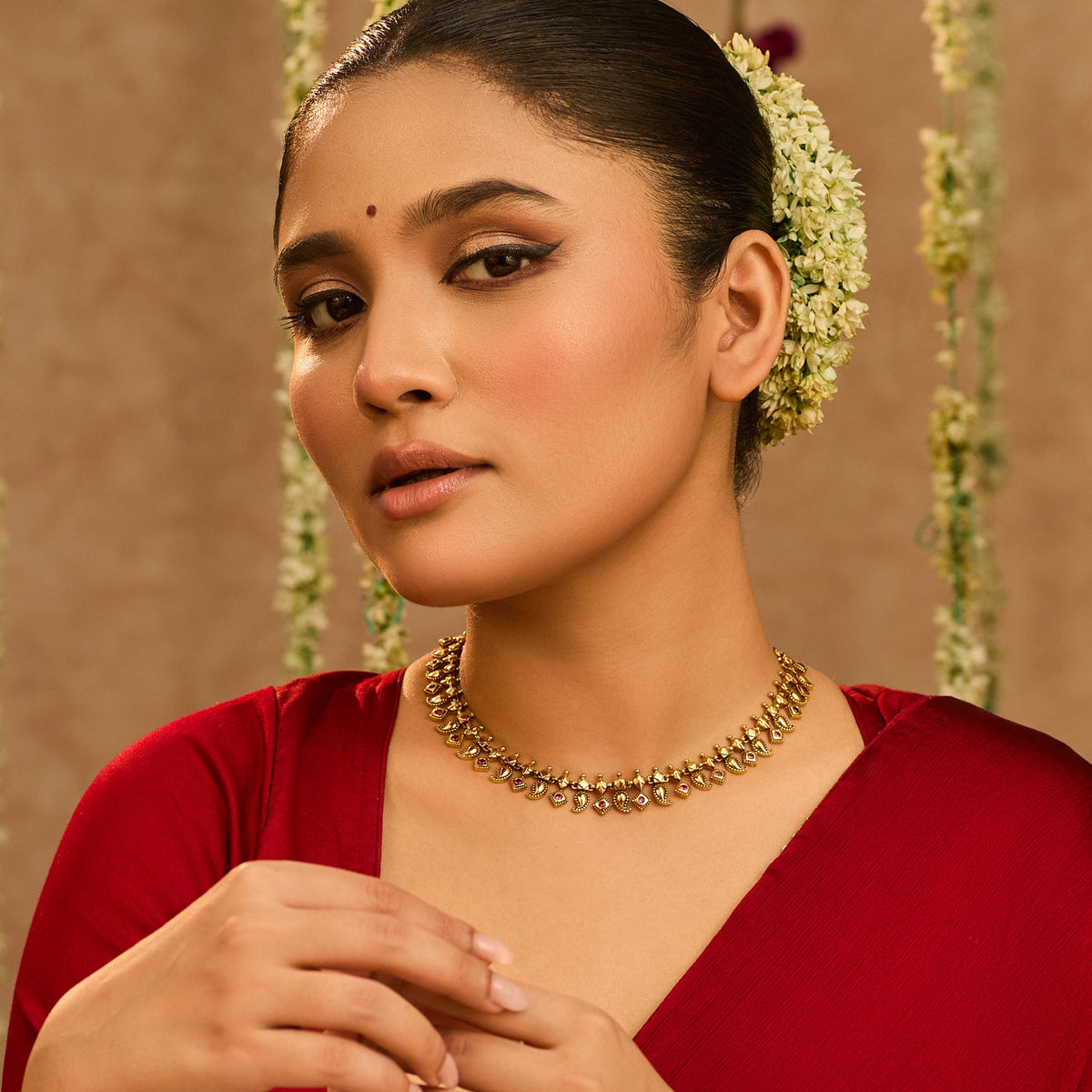 Amodini Antique Silver Necklace