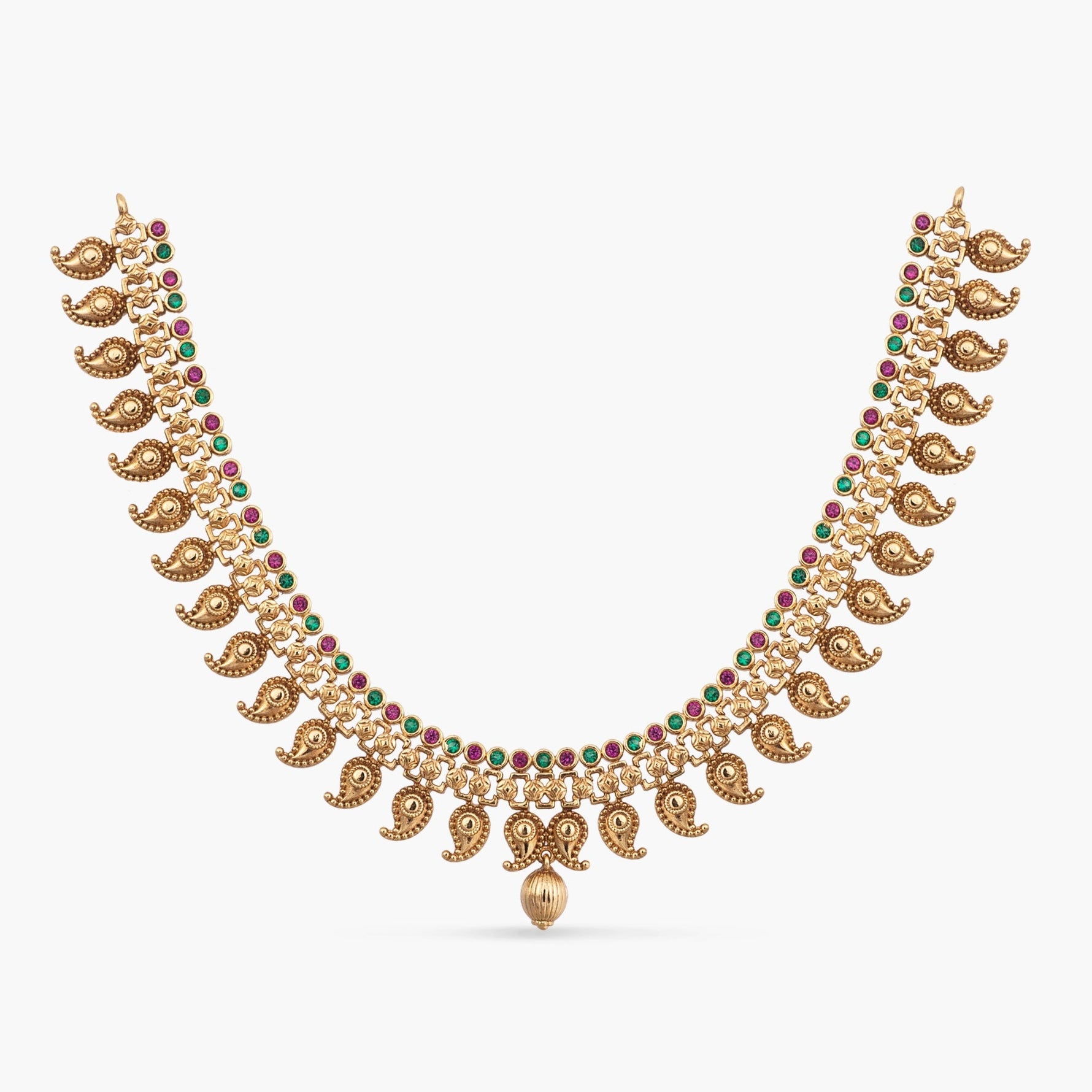 Necklace Manohara Kempu Antique Silver Necklace
