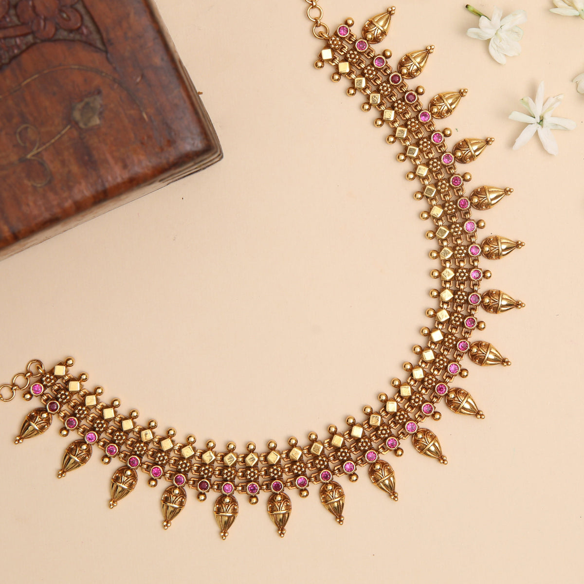 Daksha Antique Silver Necklace