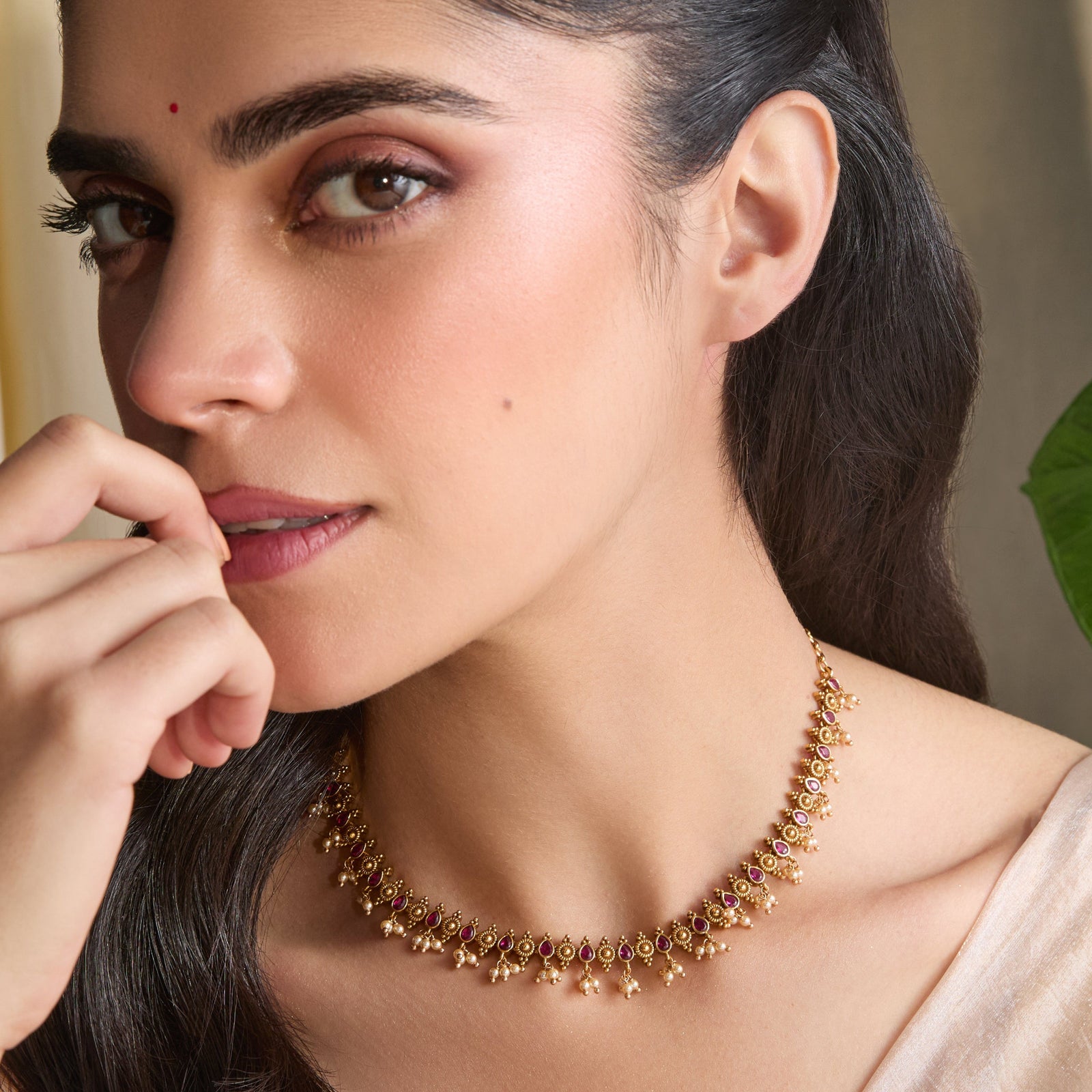 Ratna Antique Silver Necklace