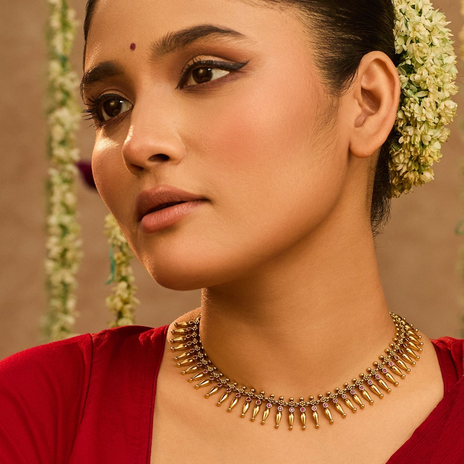 Soumya Antique Silver Necklace