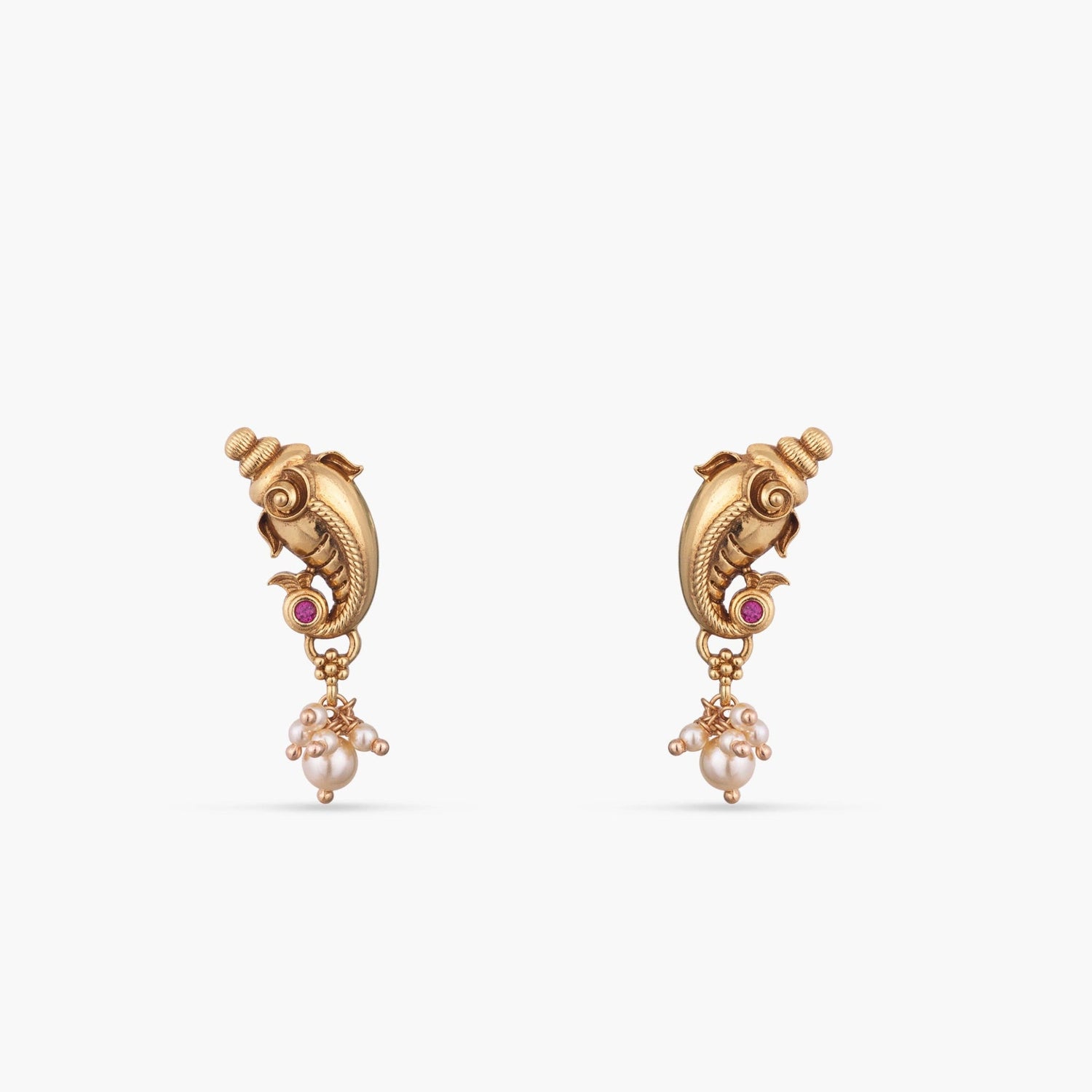 Earrings Vinayaka Antique Silver Stud Earrings