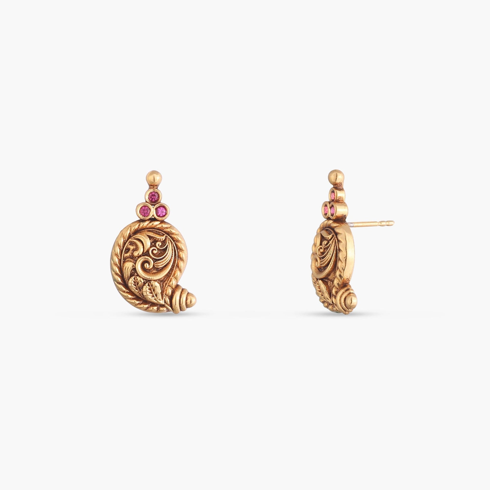 Charvi Mango Antique Silver Stud Earrings