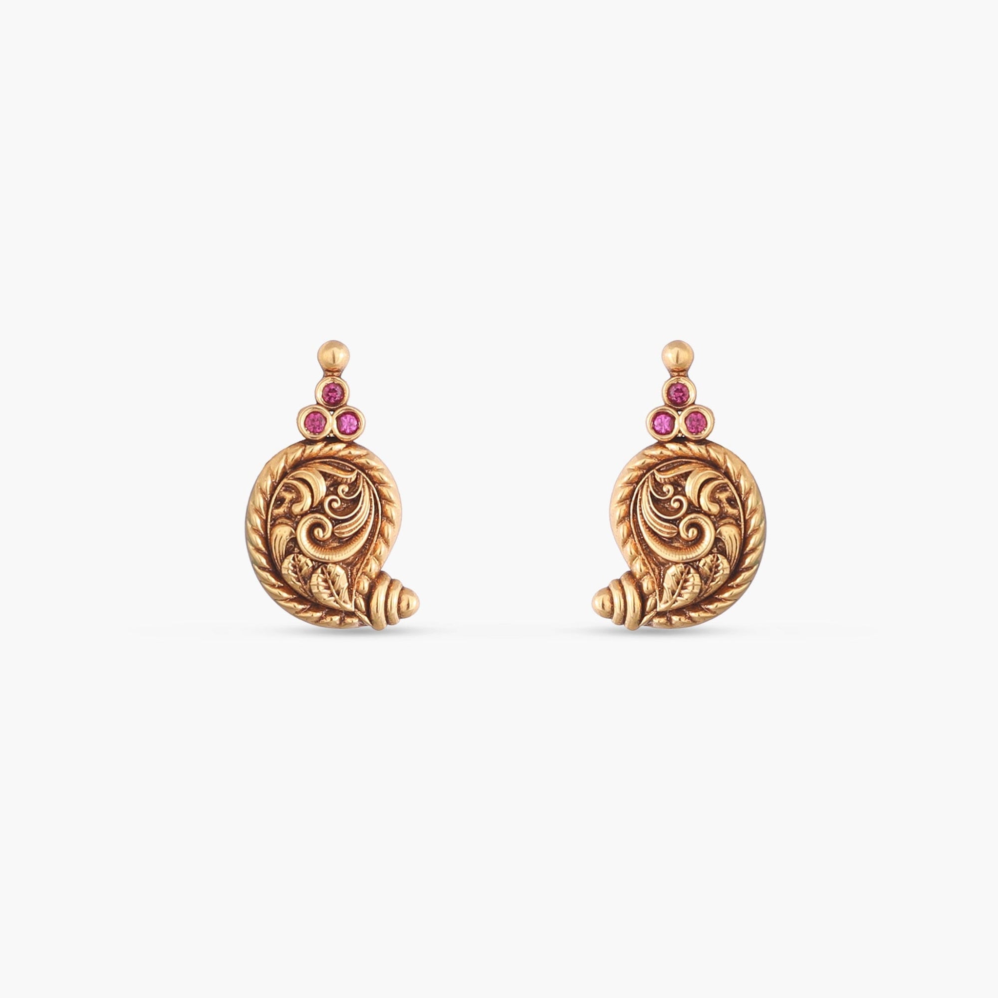 Charvi Mango Antique Silver Stud Earrings