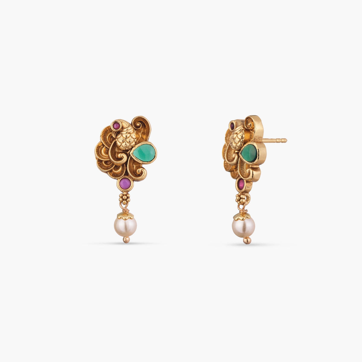 Shikhandi Antique Silver Stud Earrings