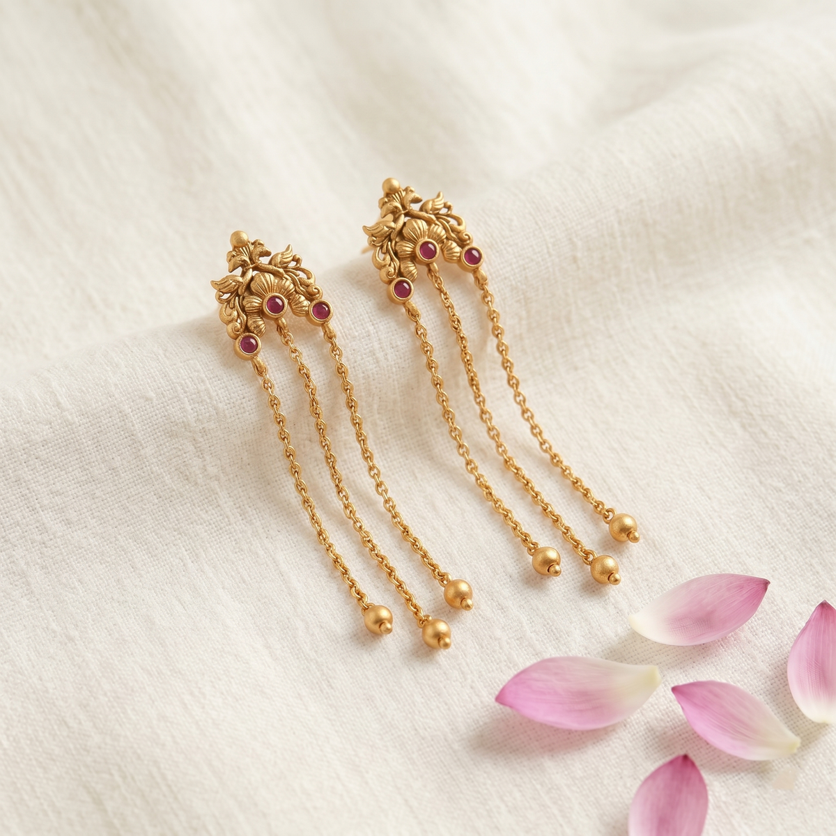 Aadhya Silver Drop Earrings