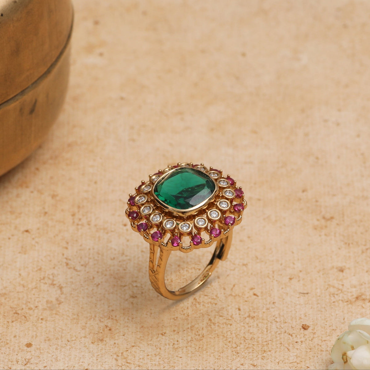 Prajwala Moissanite Silver Ring