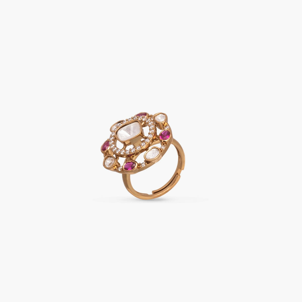 Finger Ring Arwa Moissanite Silver Ring