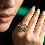 Finger Ring Arwa Moissanite Silver Ring